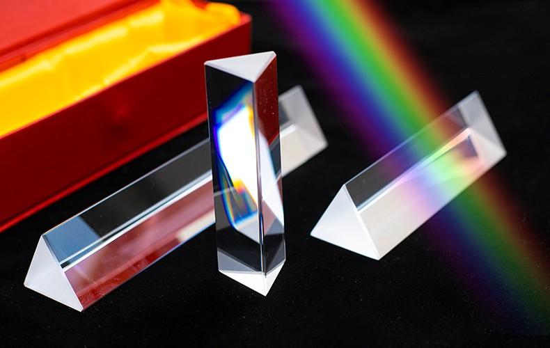 三棱镜光学玻璃彩虹七色光儿童学生物理实验器材全套三菱镜折射镜多棱